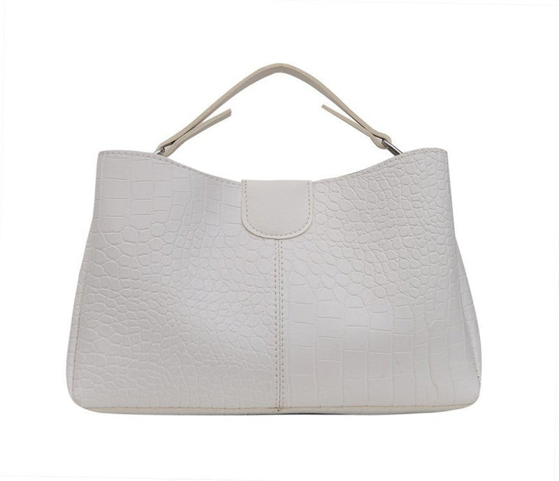 Ivory™  Crocodile Pattern Messenger Bag with Zipper