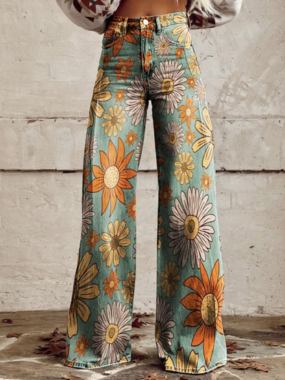 CIRCE | VINTAGE FLORAL BAGGY PANTS