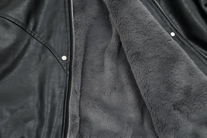 Mason | Faux-Fur-Trim PU Jacket