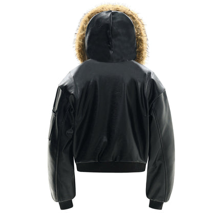 Mason | Faux-Fur-Trim PU Jacket