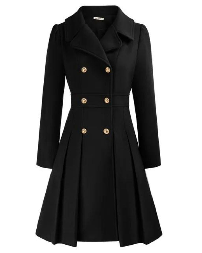 CARIS - PLEATED WOOL COAT