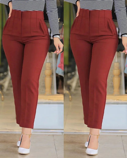 ELONIRA - Pleat High Waist Pants