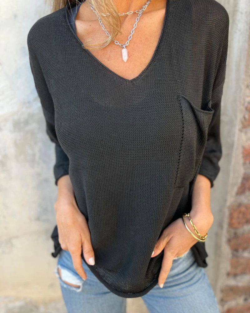 SALAS - Casual V Neck Top