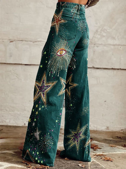 CATHLEEN | HEART STAR BAGGY PANTS