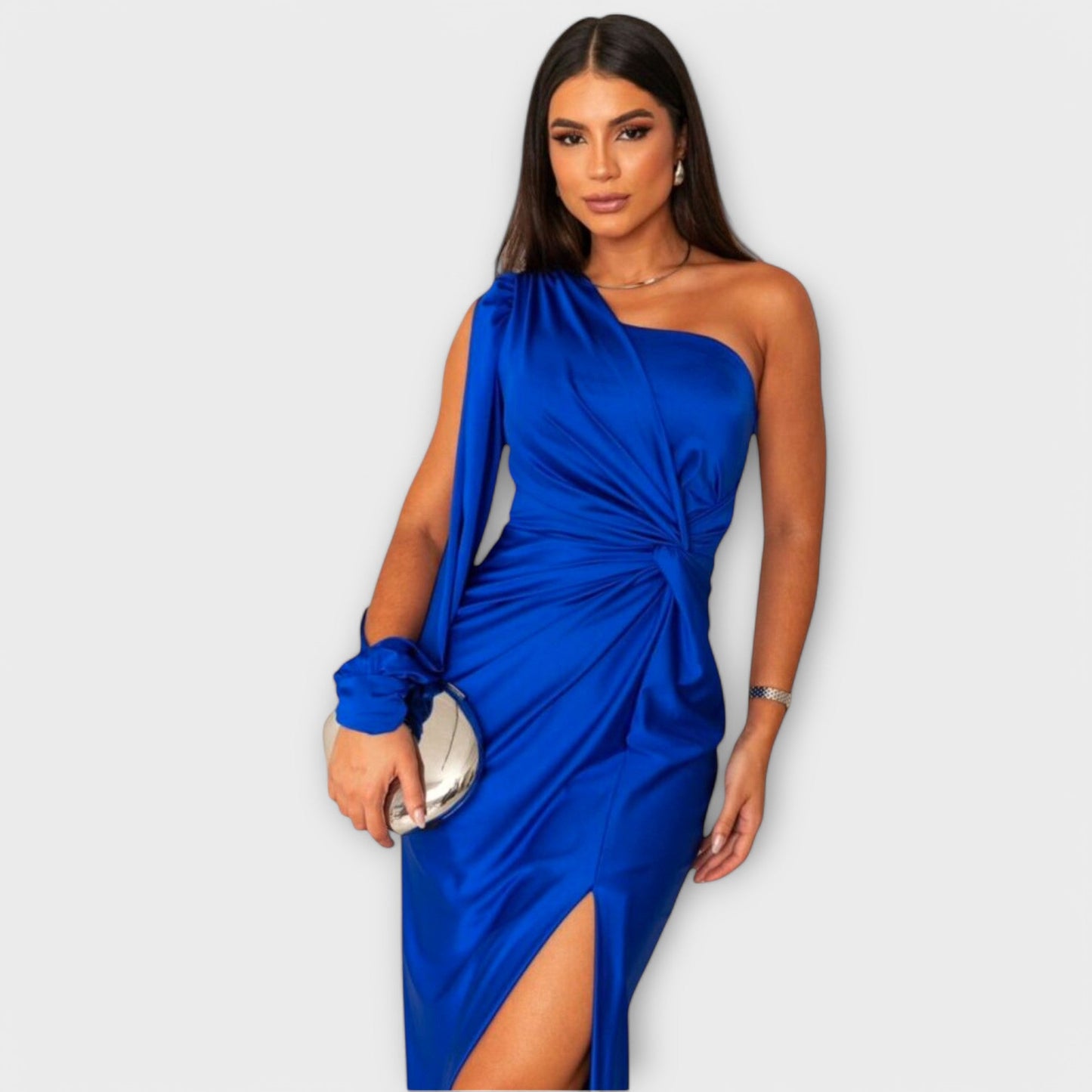 Celina™ One-Shoulder Evening Gown