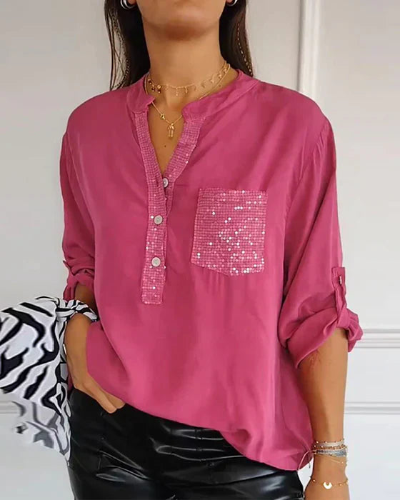 ELINE - V-neck classy shirt