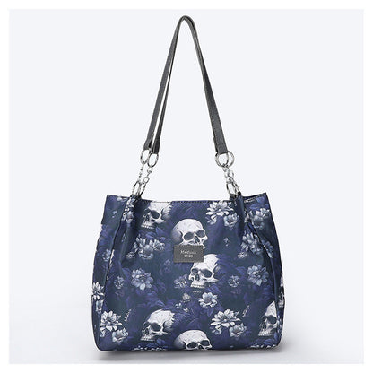 Ivory™  Large Capacity Skull Print Shoulder Bag