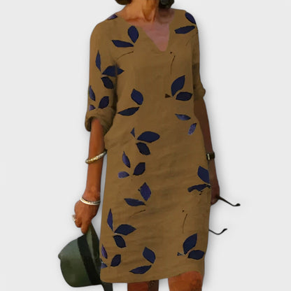 Nadia™ Dress with Leaf Print