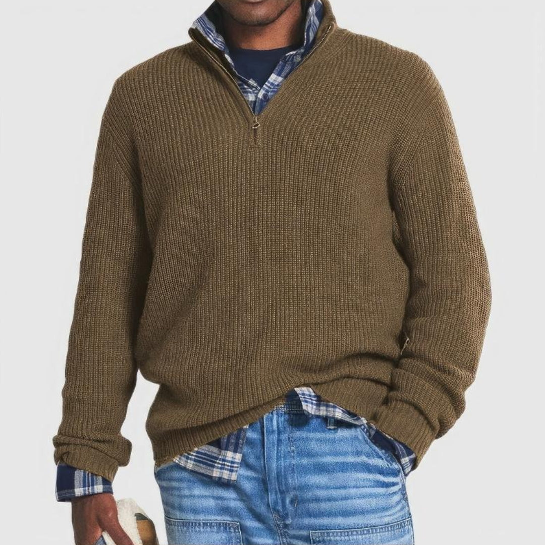 Simon | Heritage Quarter-Zip Sweater