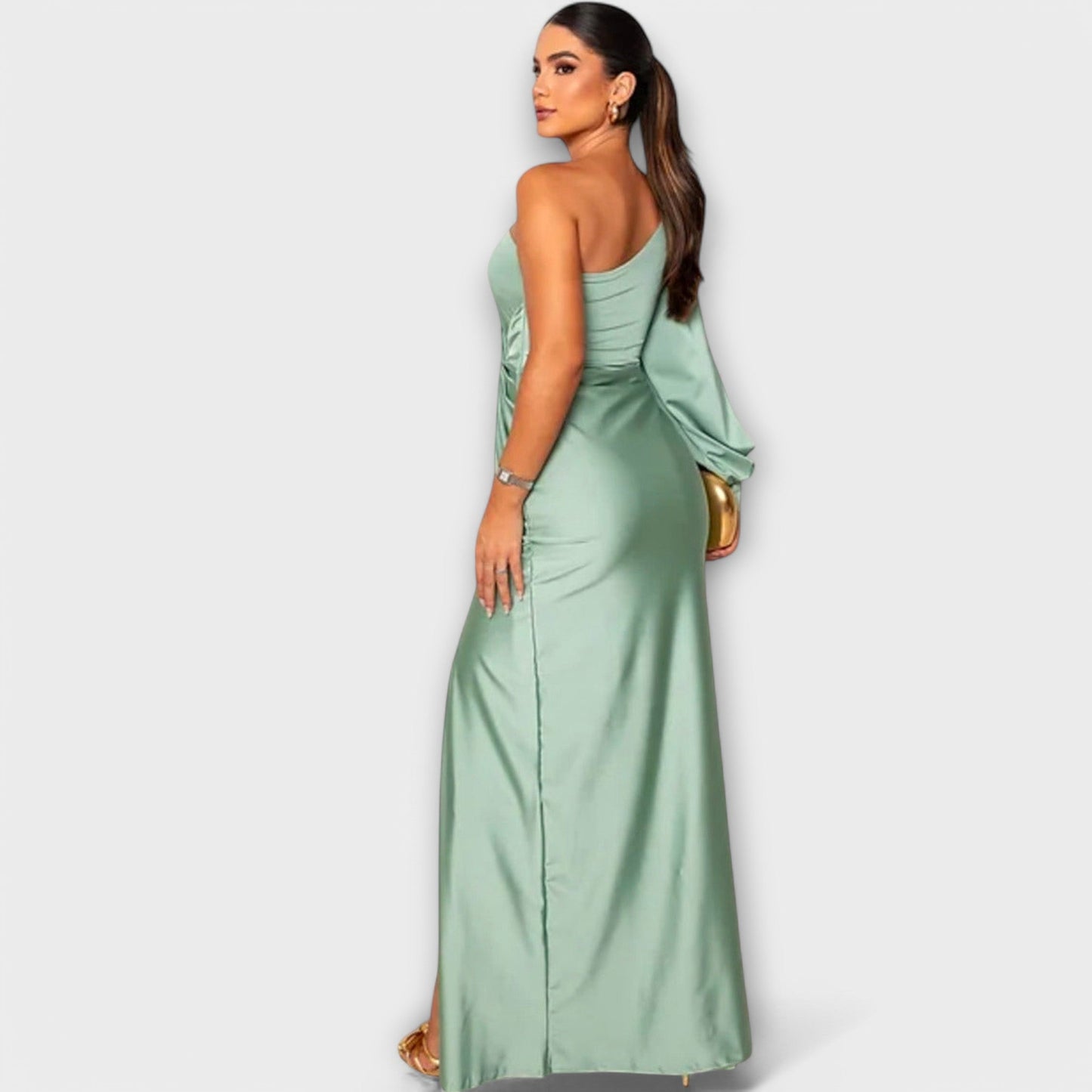 Celina™ One-Shoulder Evening Gown