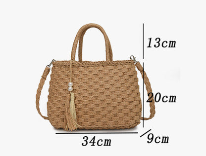 Ivory™ Woven Hand Bag with Shoulder Strap