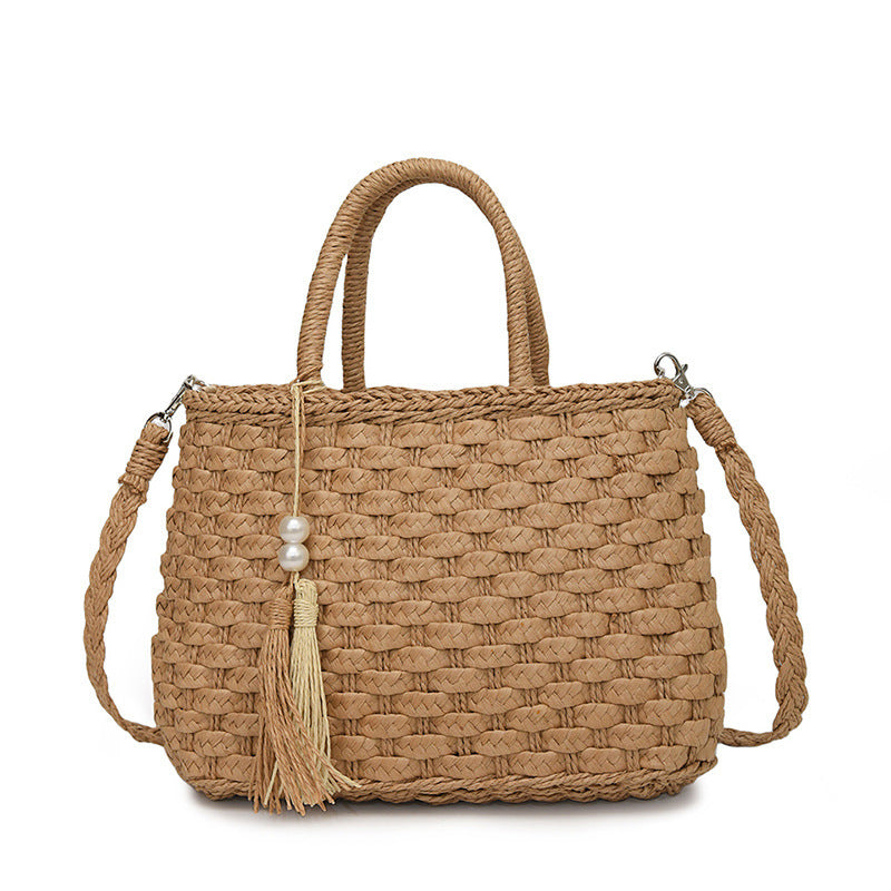 Ivory™ Woven Hand Bag with Shoulder Strap