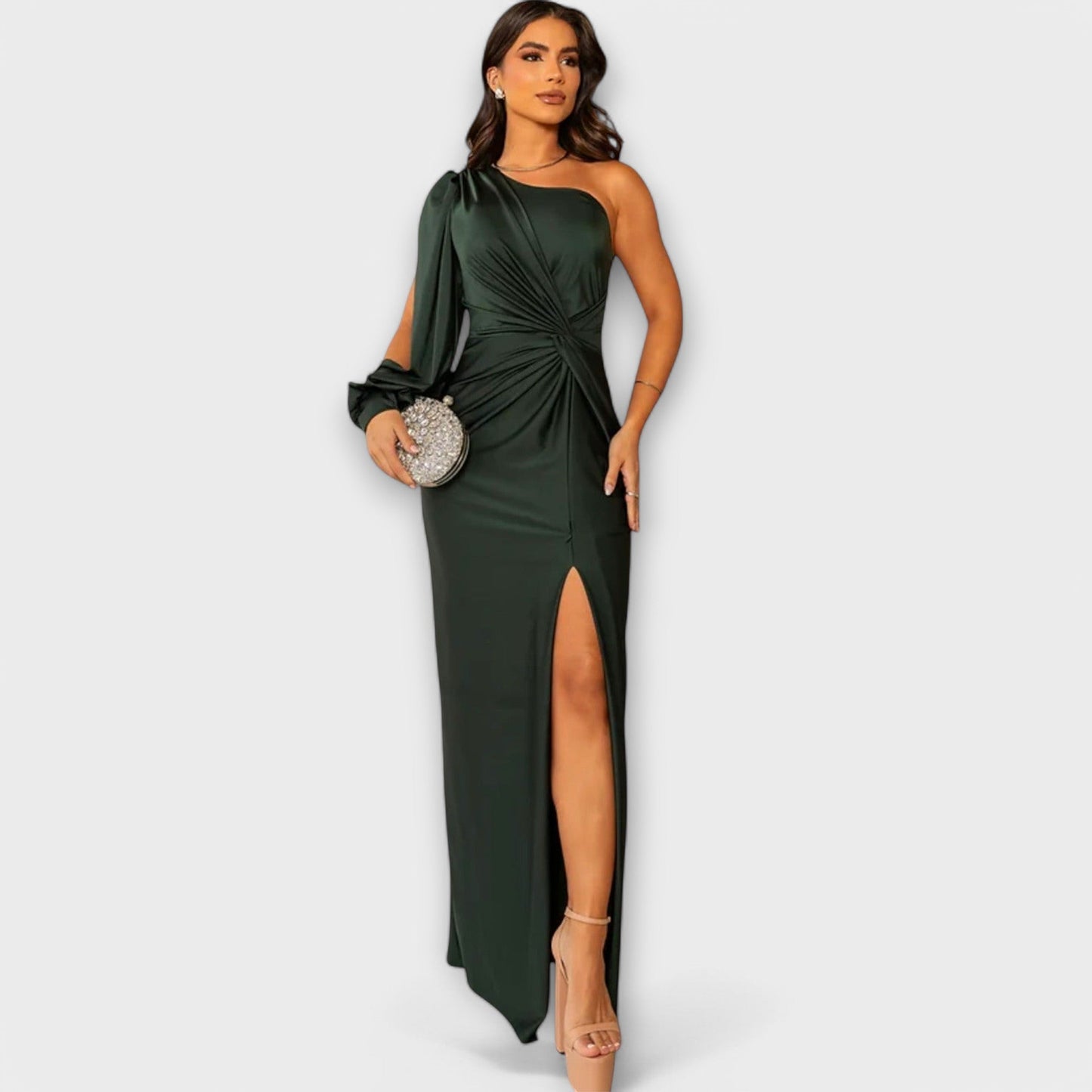 Celina™ One-Shoulder Evening Gown