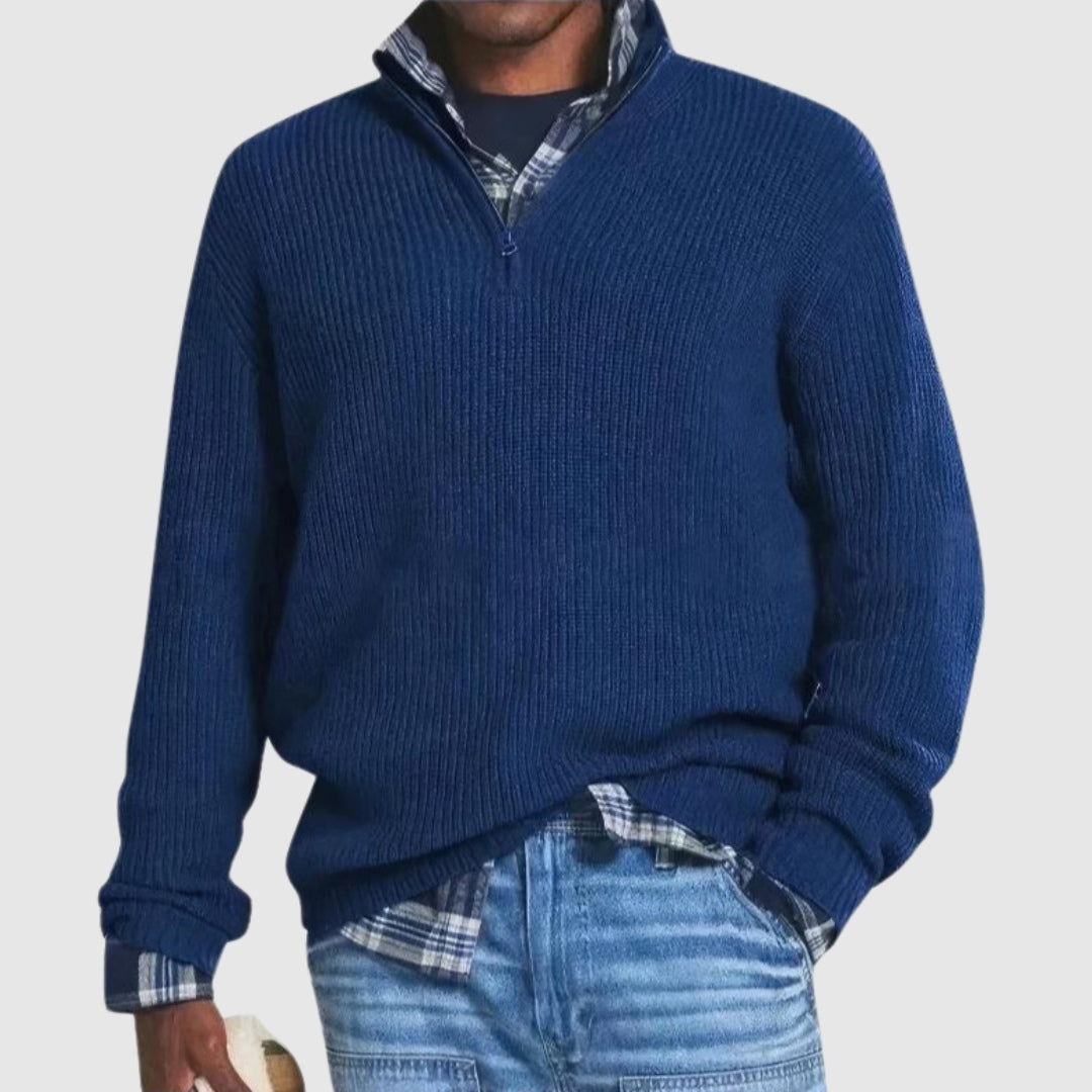 Simon | Heritage Quarter-Zip Sweater