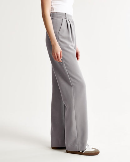 Lena | Stone Wide-Leg Pants.