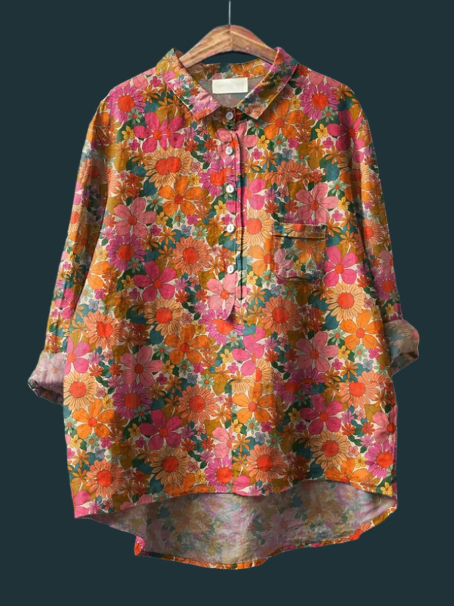 Stacy | Watercolor Garden Shirt