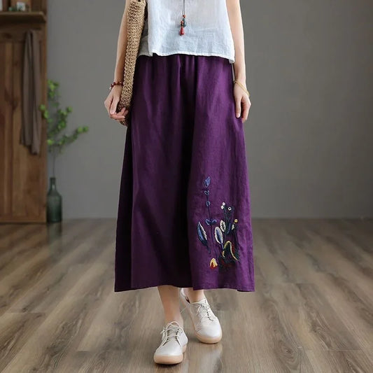 Alzheimer's Awareness Purple Love Flower Skirt