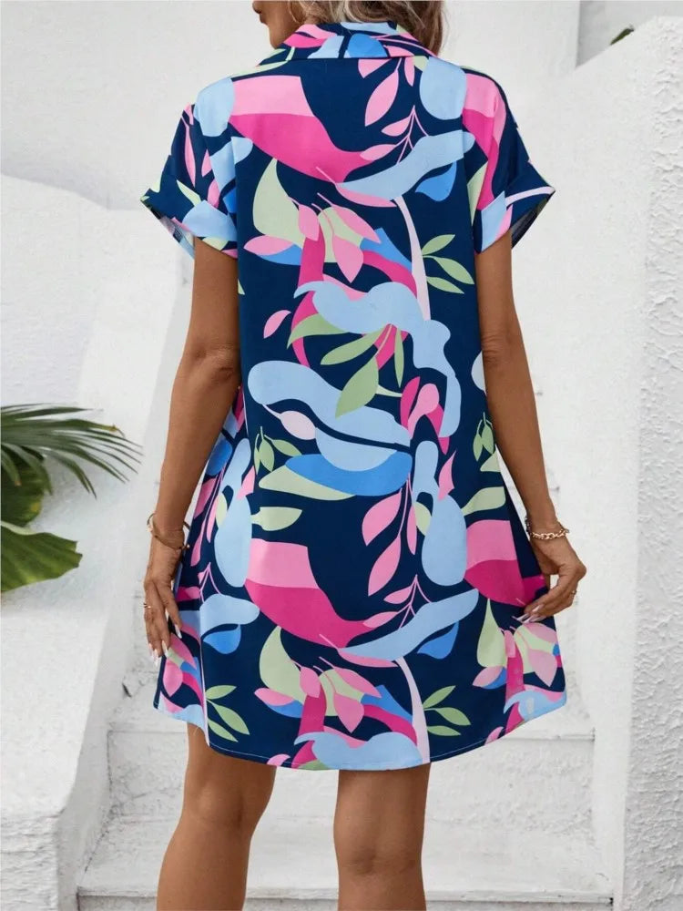 Nova | Tropical Shirt Dress