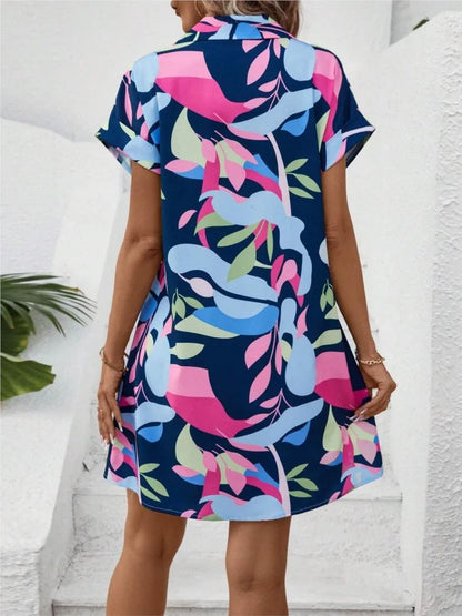 Nova | Tropical Shirt Dress