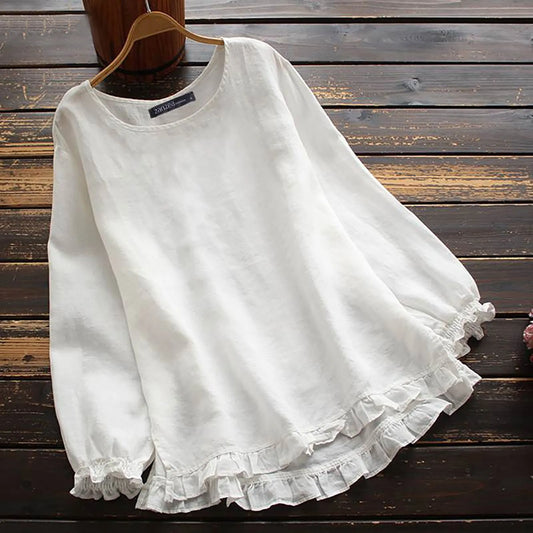 Amelia | Ruffled Hem Blouse