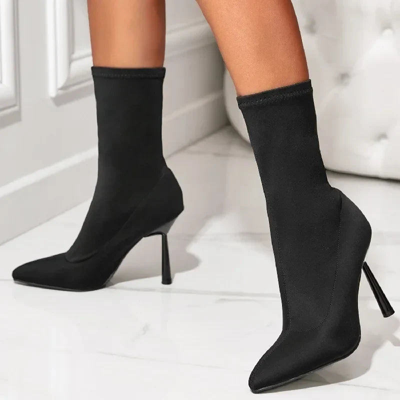 Sylvana | Nylon Stiletto Boot