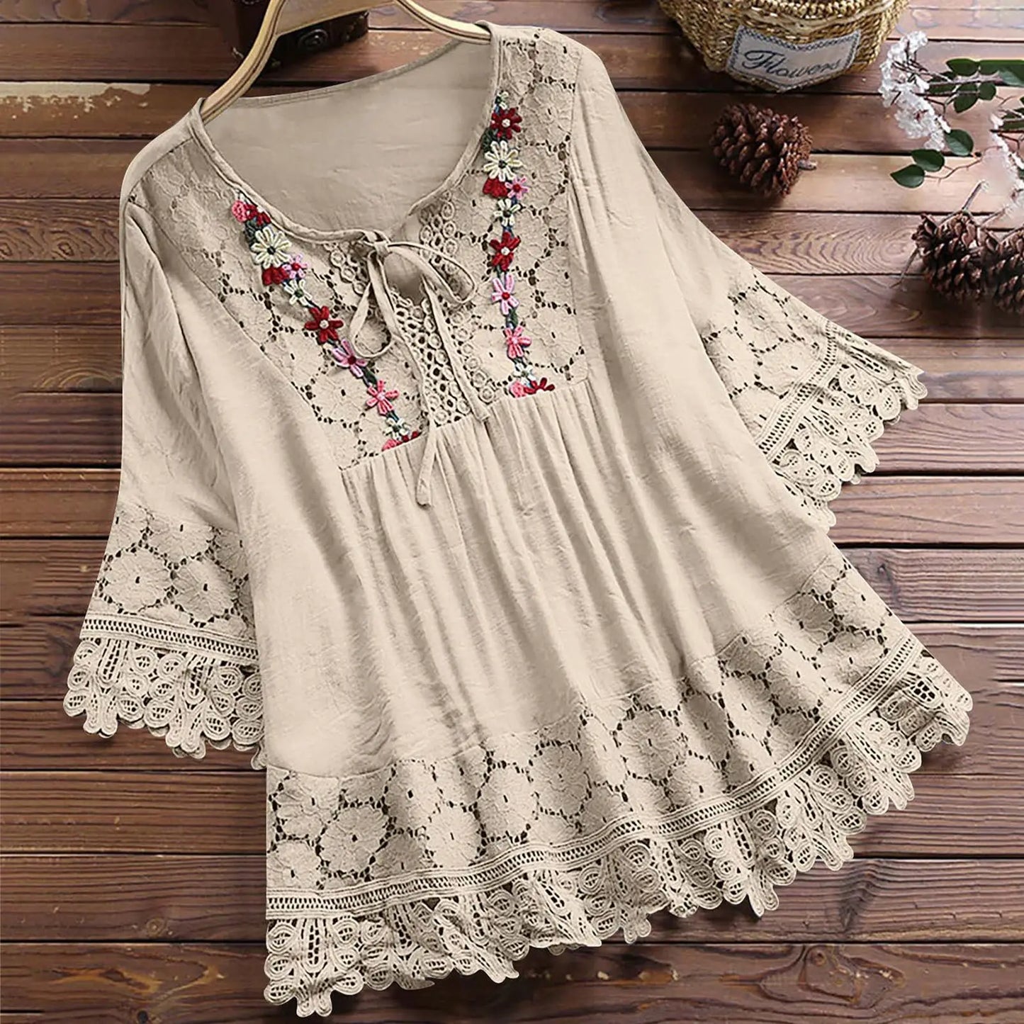 Sophia | Boho Embroided Blouse