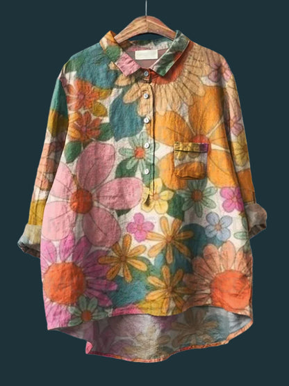 Stacy | Watercolor Garden Shirt