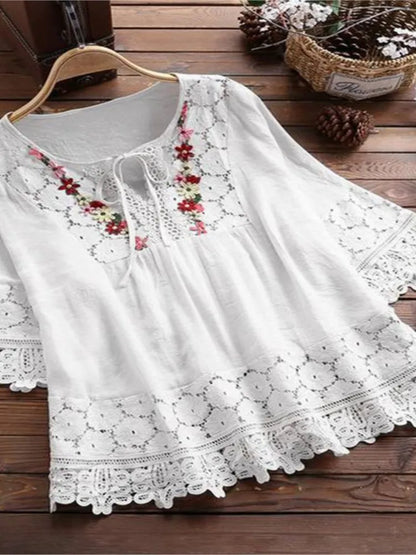 Sophia | Boho Embroided Blouse