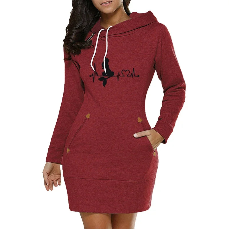 Olivia | Heartbeat Hoodie Dress