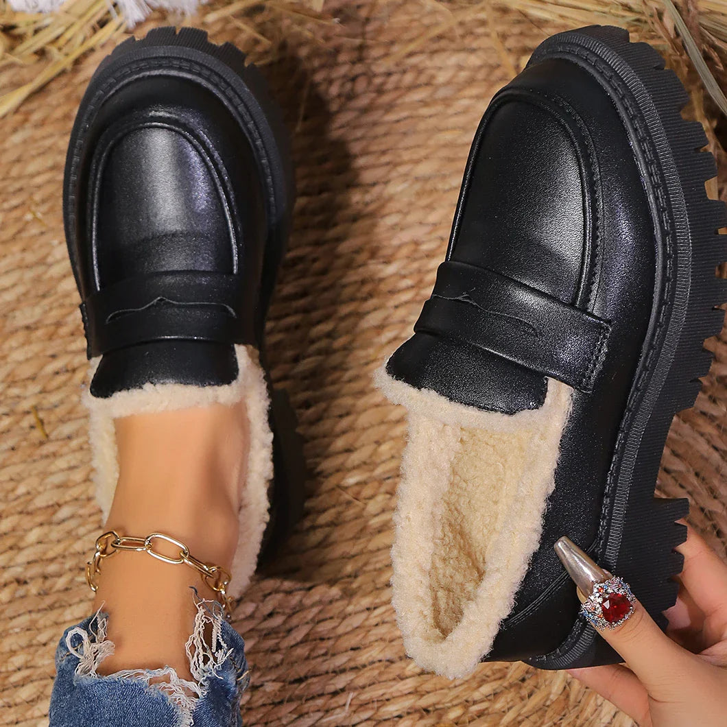 Jessy | Sherpa Lined Platform Loafer