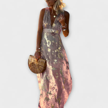 Amara™ V-Neck Sequin Dress