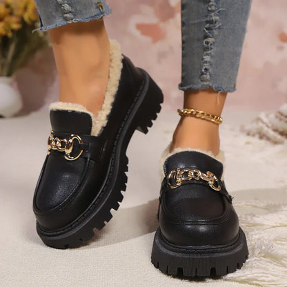 Jessy | Sherpa Lined Platform Loafer