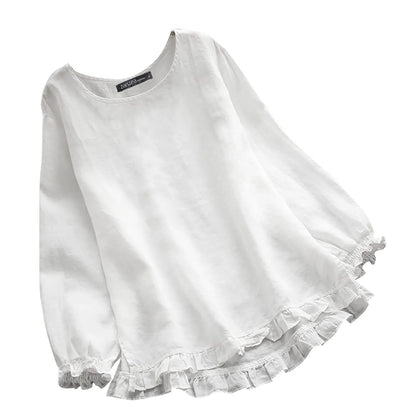 Amelia | Ruffled Hem Blouse