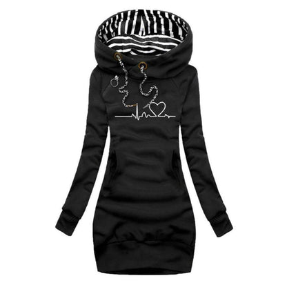 Ava | Heartbeat Hoodie Dress