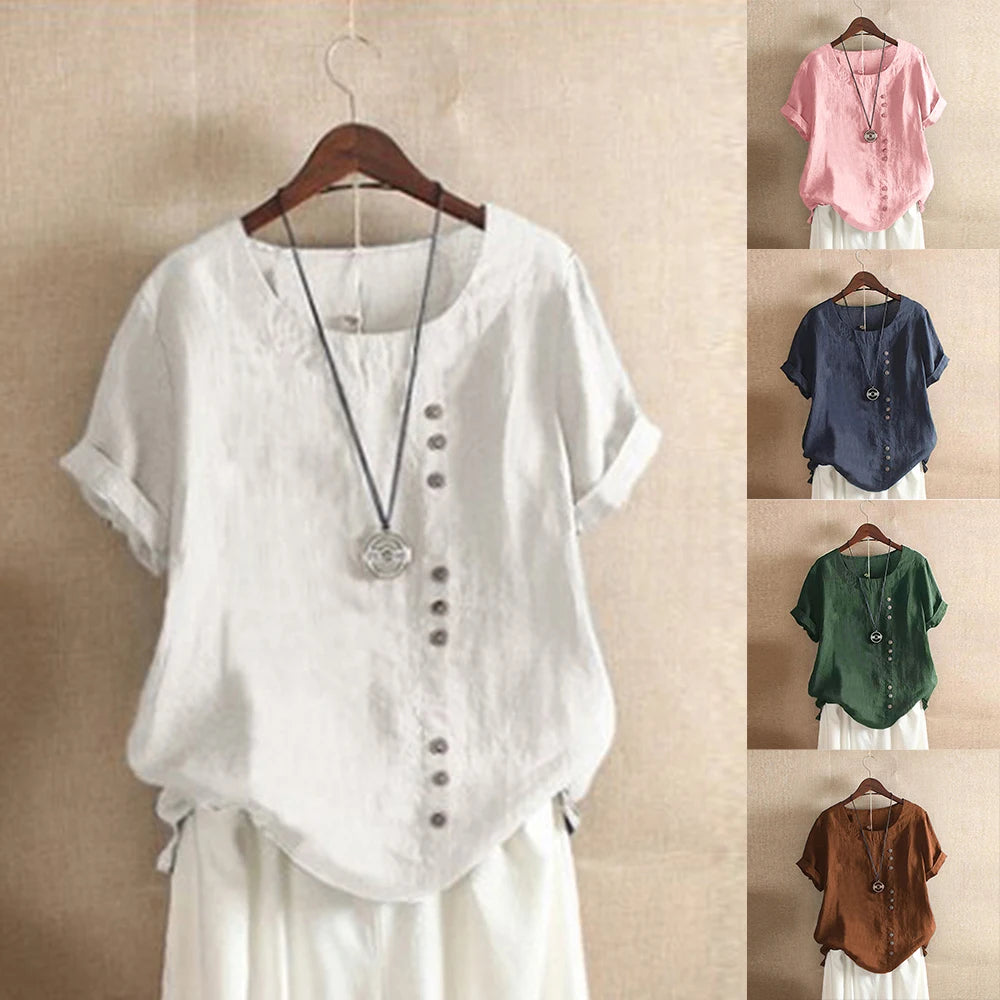 Luna | Asymmetrical Button Blouse