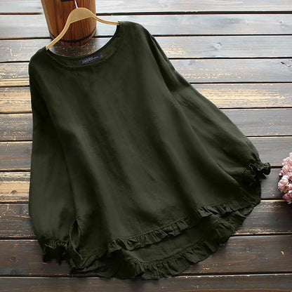 Amelia | Ruffled Hem Blouse