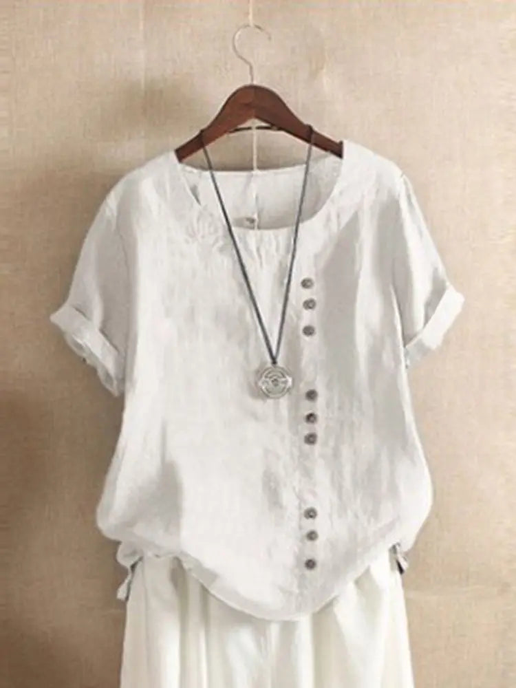 Luna | Asymmetrical Button Blouse