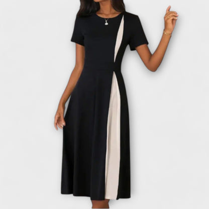 Hanne™ Black and White Midi Dress