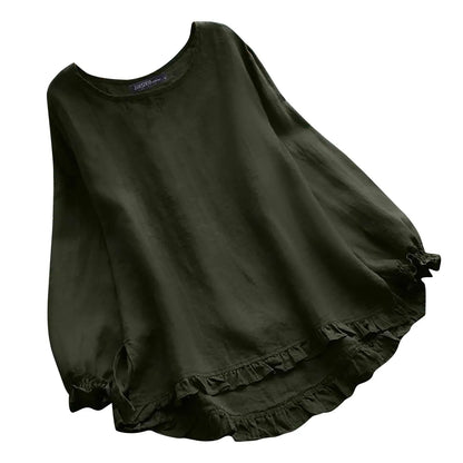 Amelia | Ruffled Hem Blouse