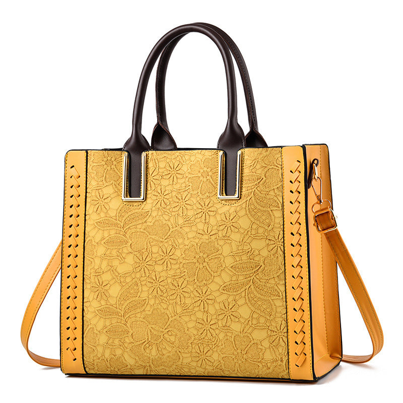 Ivory™ Elegant Flower Embossed Shoulder Bag