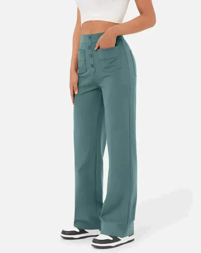 ANDY - High-waisted elastic casual pants