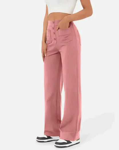 ANDY - High-waisted elastic casual pants