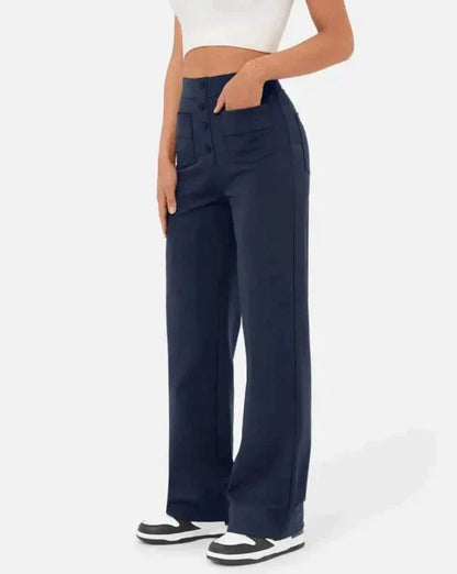 ANDY - High-waisted elastic casual pants