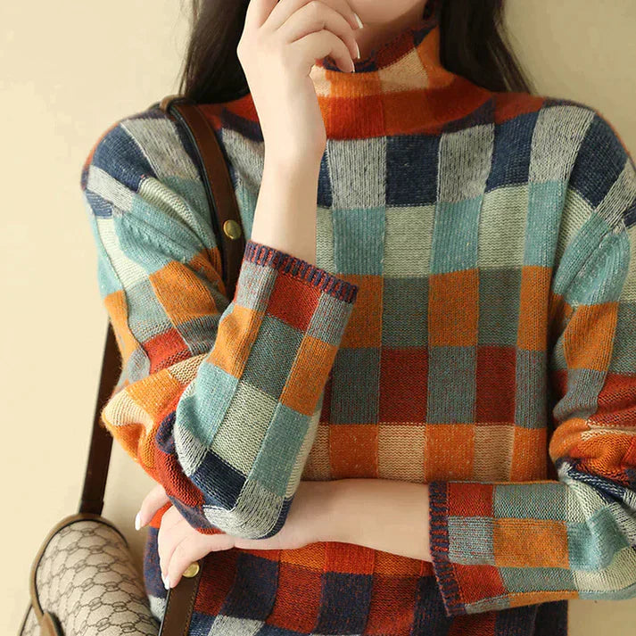 Romy | Checkered Sweater