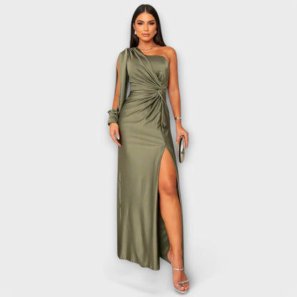 Celina™ One-Shoulder Evening Gown